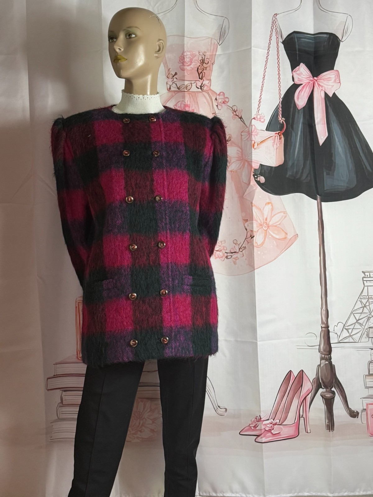 Mohair Jacket Ungaro Solo Donna 80s 40 42 Made In Italy Designer Vintage