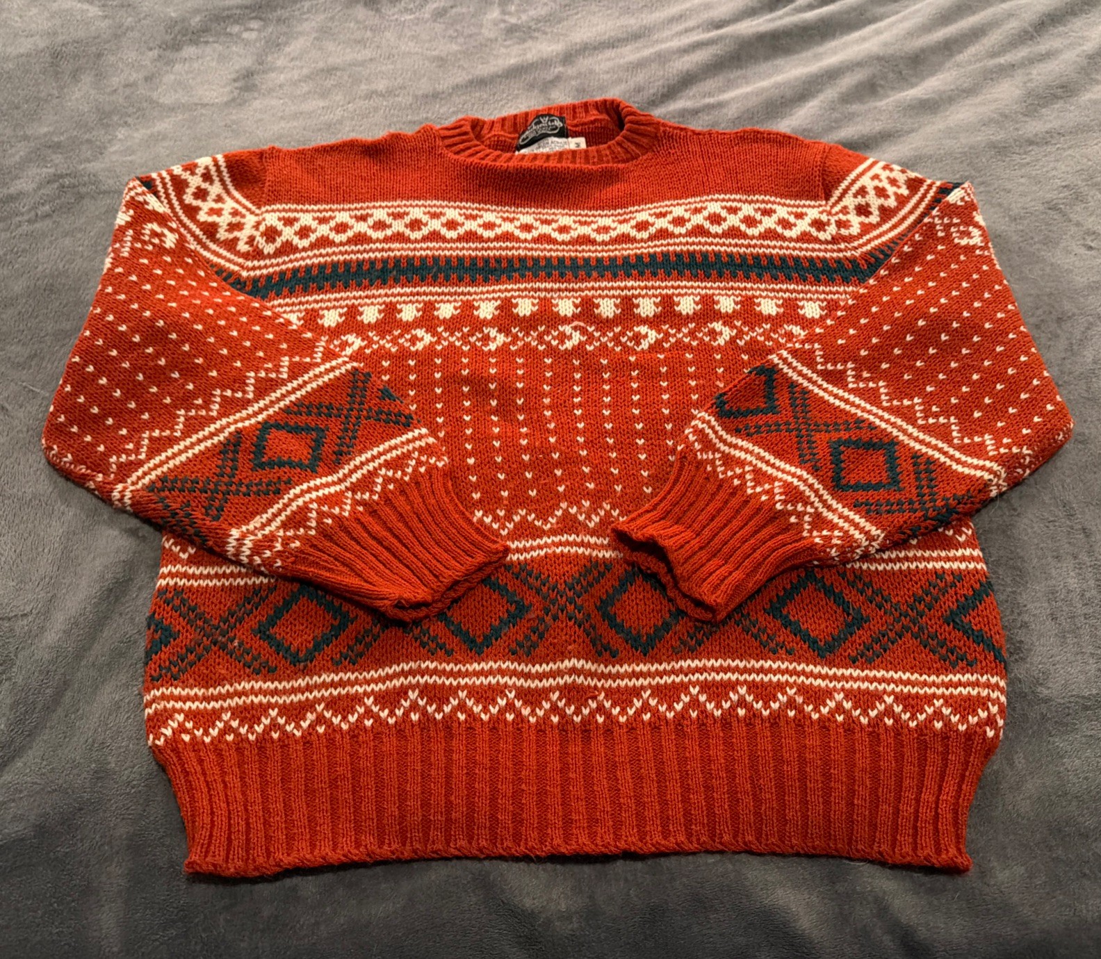 Vintage Brown Sweater Sedgwick Sportswear Wool Size Med