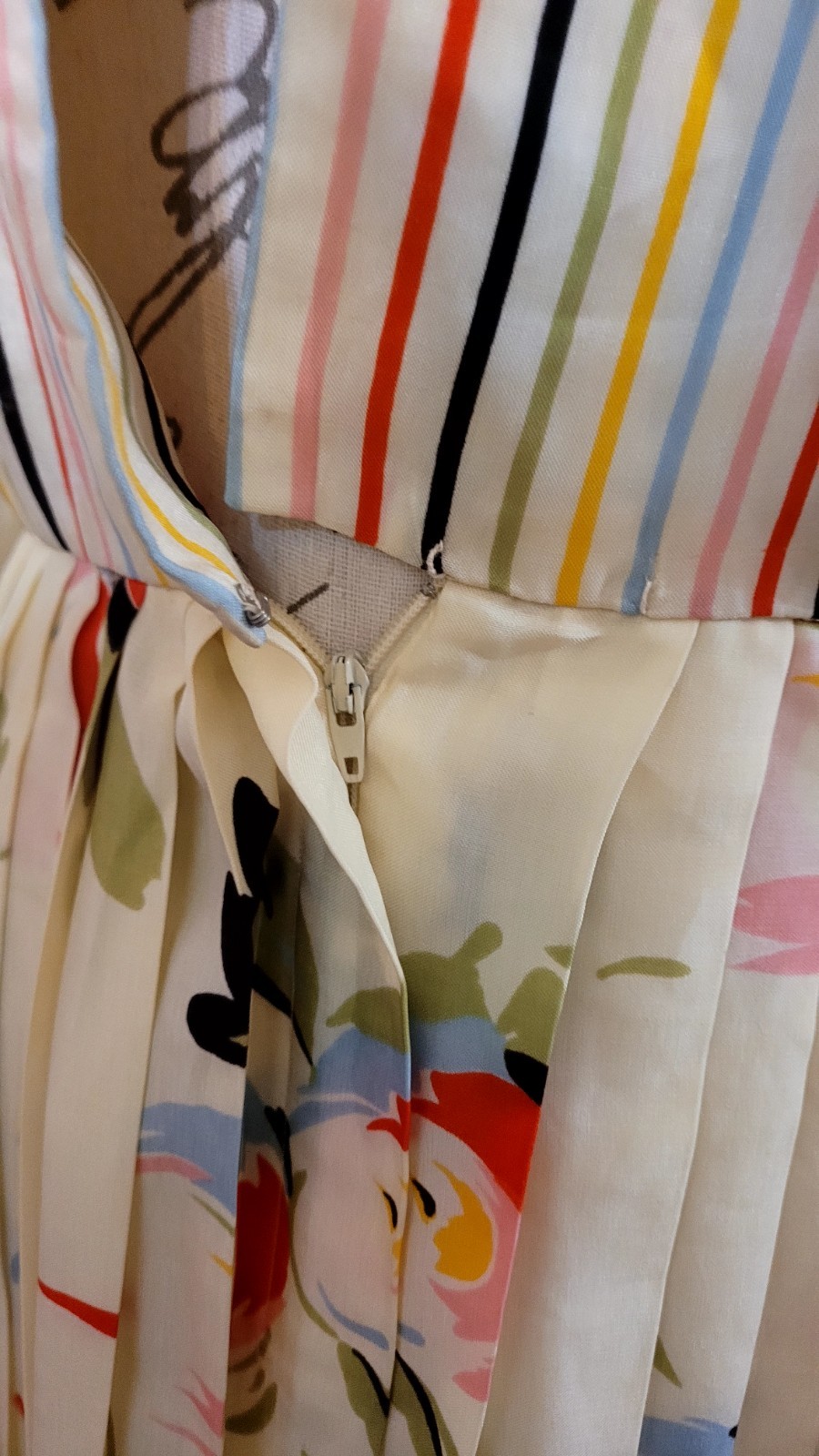 Frank Usher vintage House dress Garden Party? size 38 Small 26W