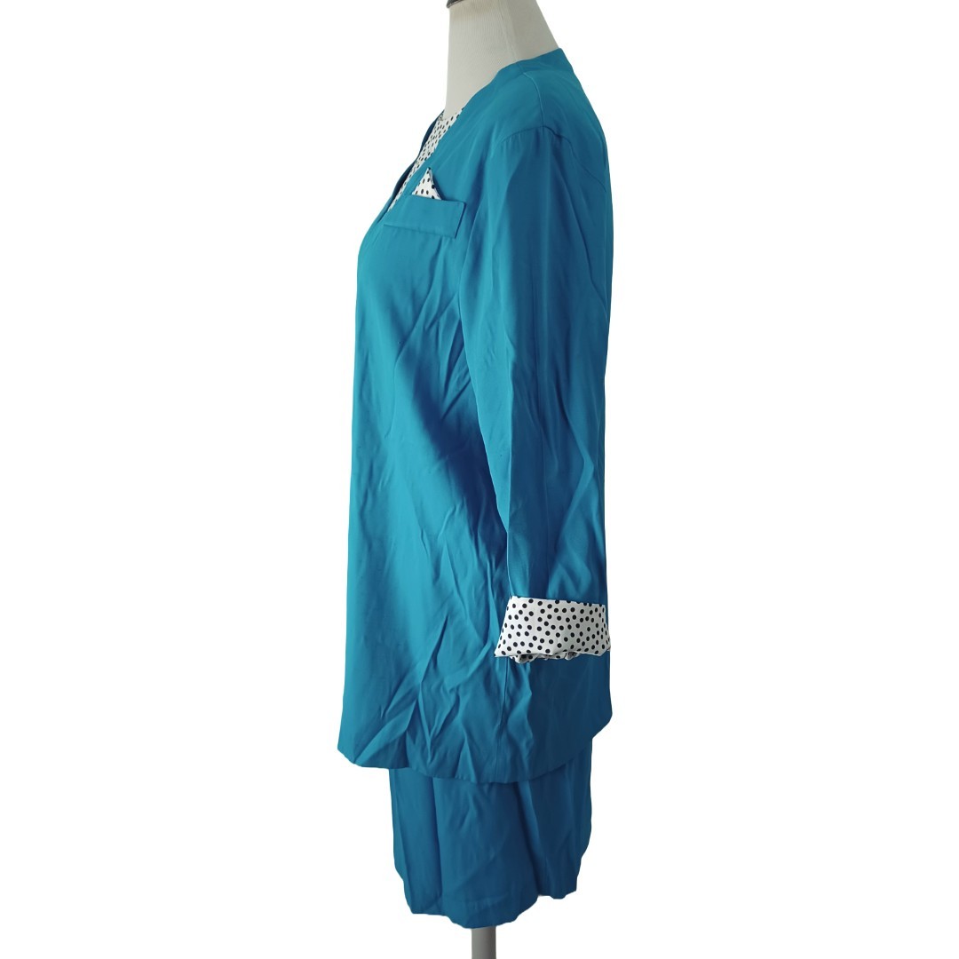 VINTAGE ALEXIS FASHION INC 2 PIECE SET- OPEN JACKET/DRESS SIZE 13/14