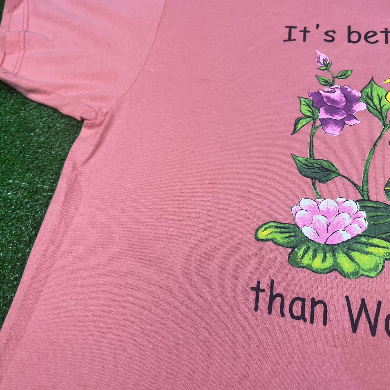 Vintage 90s Blair Women’s „It’s better to have laugh wrinkles” T shirt Sz Large