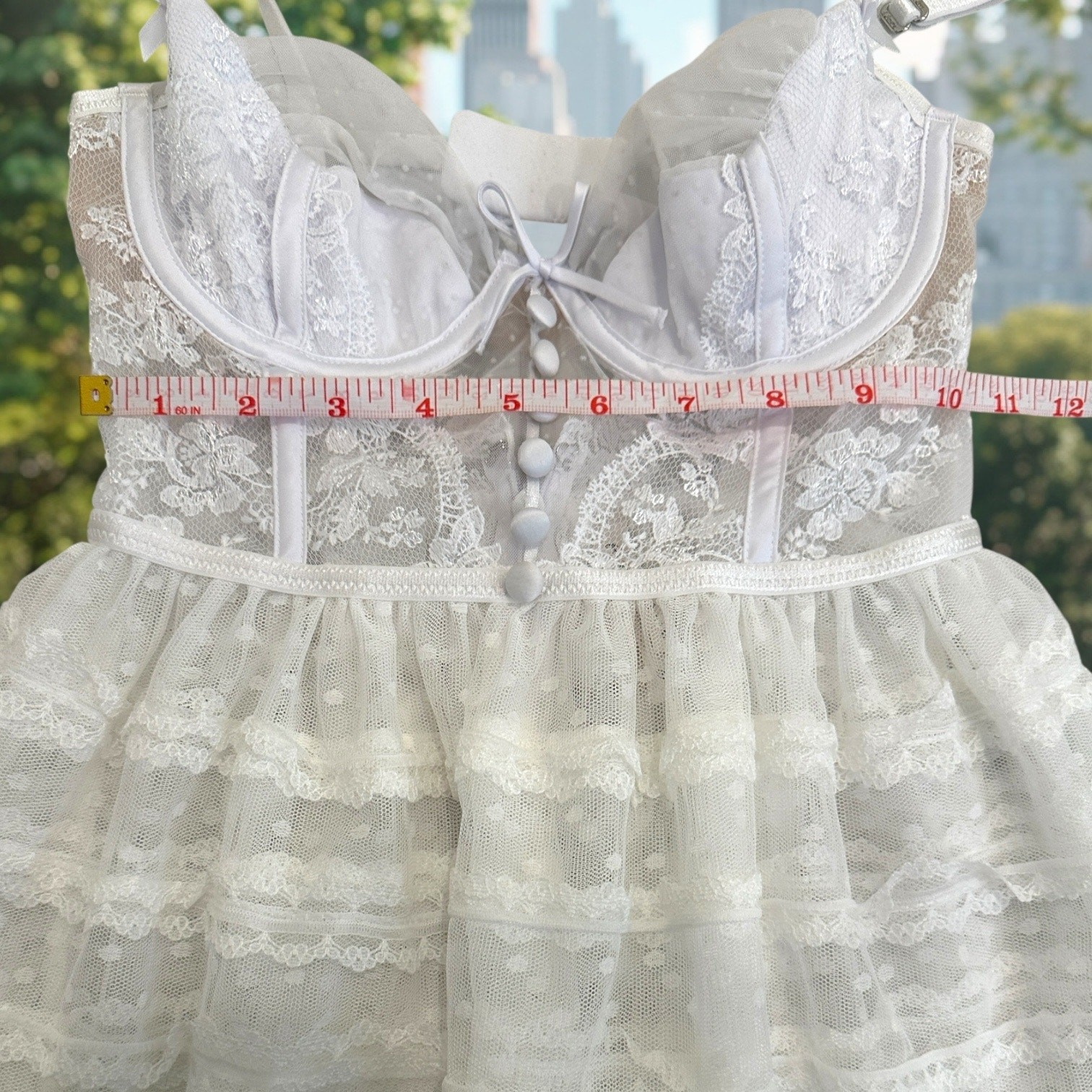 For Love and Lemons Love Story Slip Dress White in XS