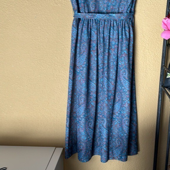 Vintage 70s JSE of California Sleeveless Belted Dress Tag Size 12
