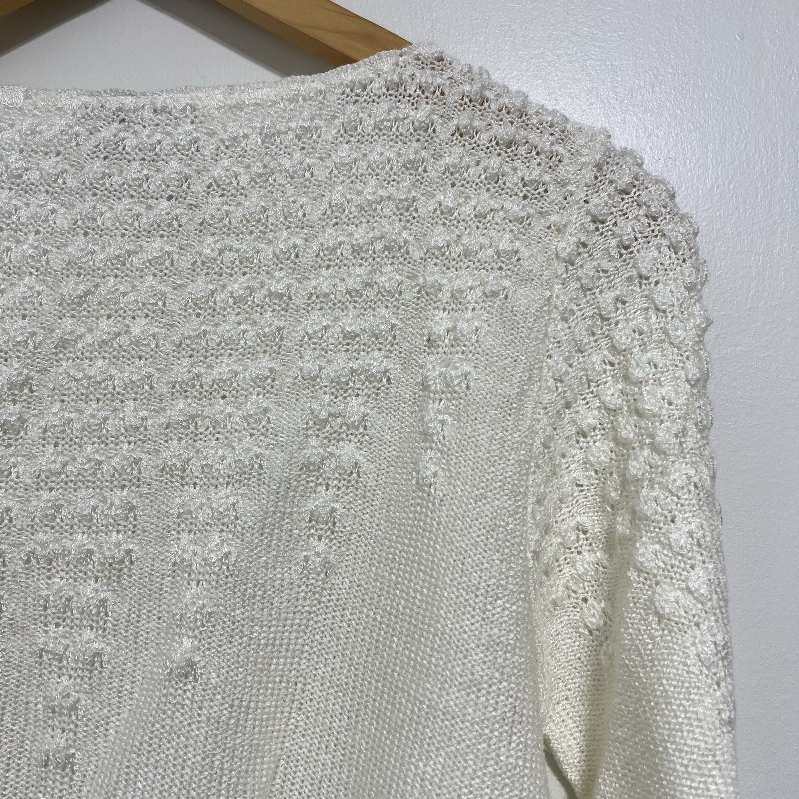 Vintage NWT Billie Jo Ivory Cottagecore Romantic Sweater Size XS/S