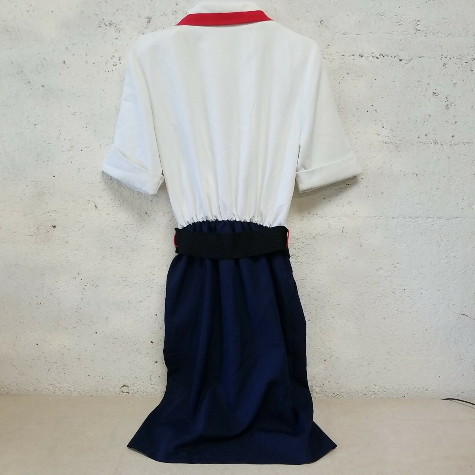 Vintage 1980’s Leni Leni Woman’s Dress / Skirt with Black Belt Flight Attendant