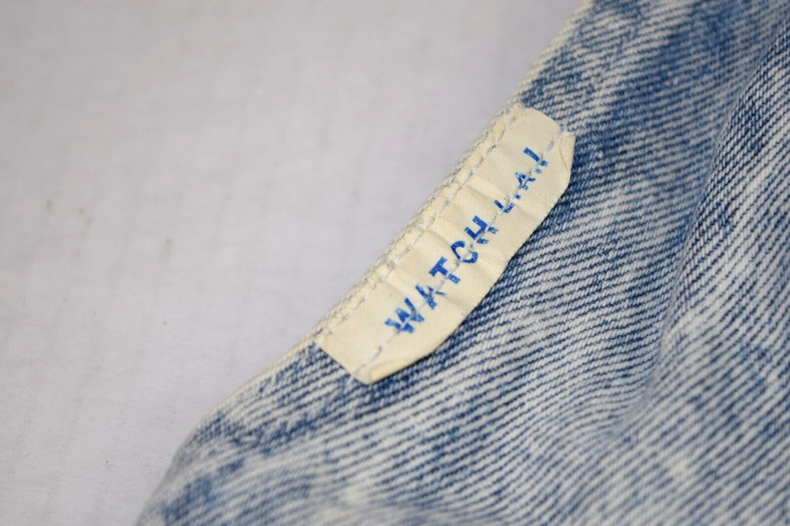 Vintage Shorts Watch LA Size XS/S 80s Denim High Waist Pleat Baggy 2 Button Zip