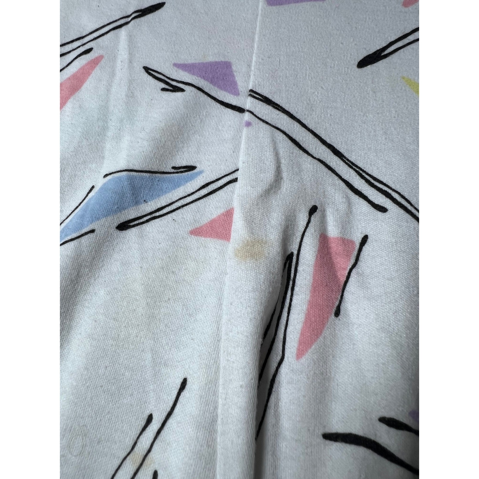Donkenny Skirt Women Small White Geometric Abstract Print 80s Vintage
