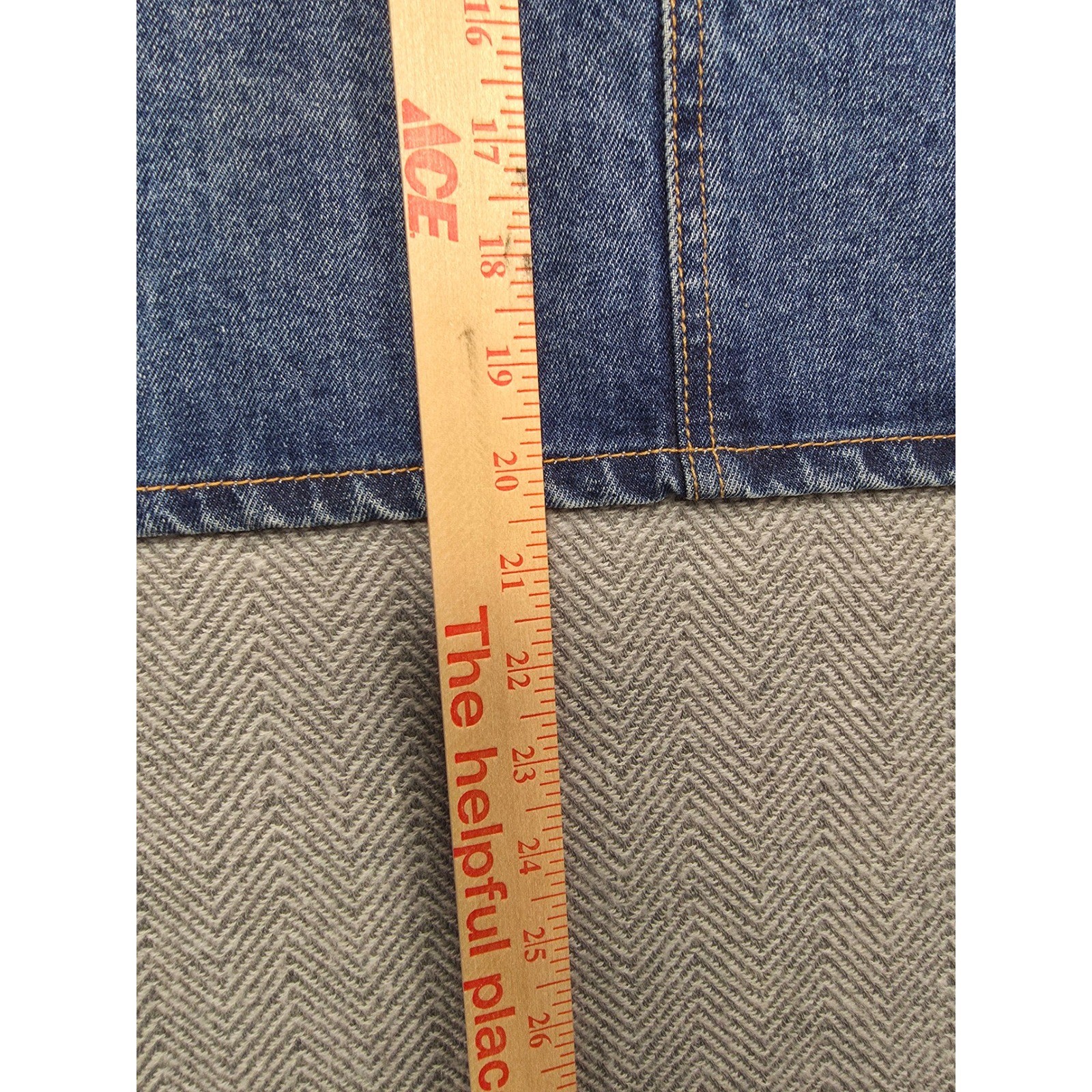 Pasta Vintage Denim Mini Skirt High Waisted Medium Wash Made in USA Size 11/12