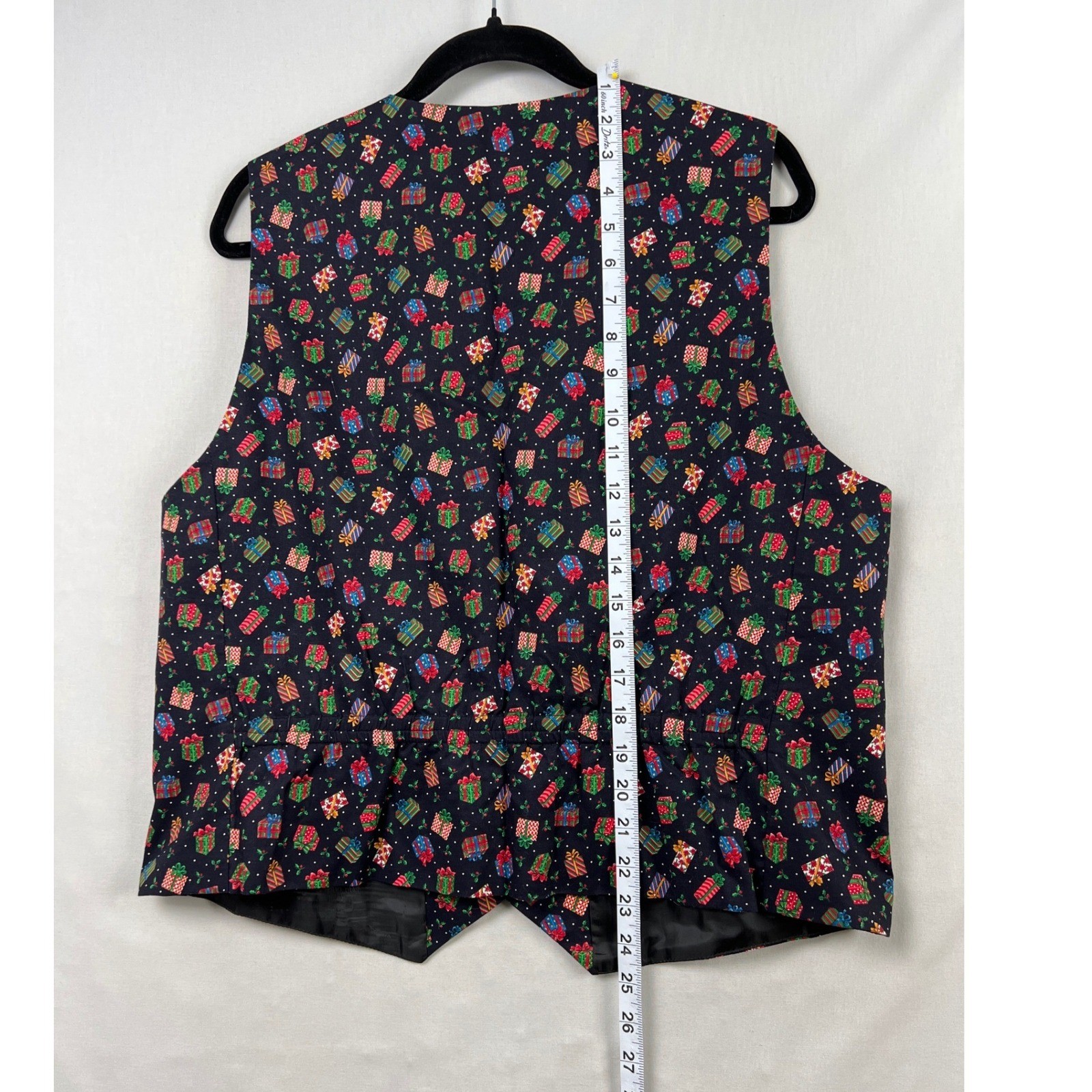 Vintage 90s J Jill LTD Christmas Vest Women Large Cotton Button Up Party
