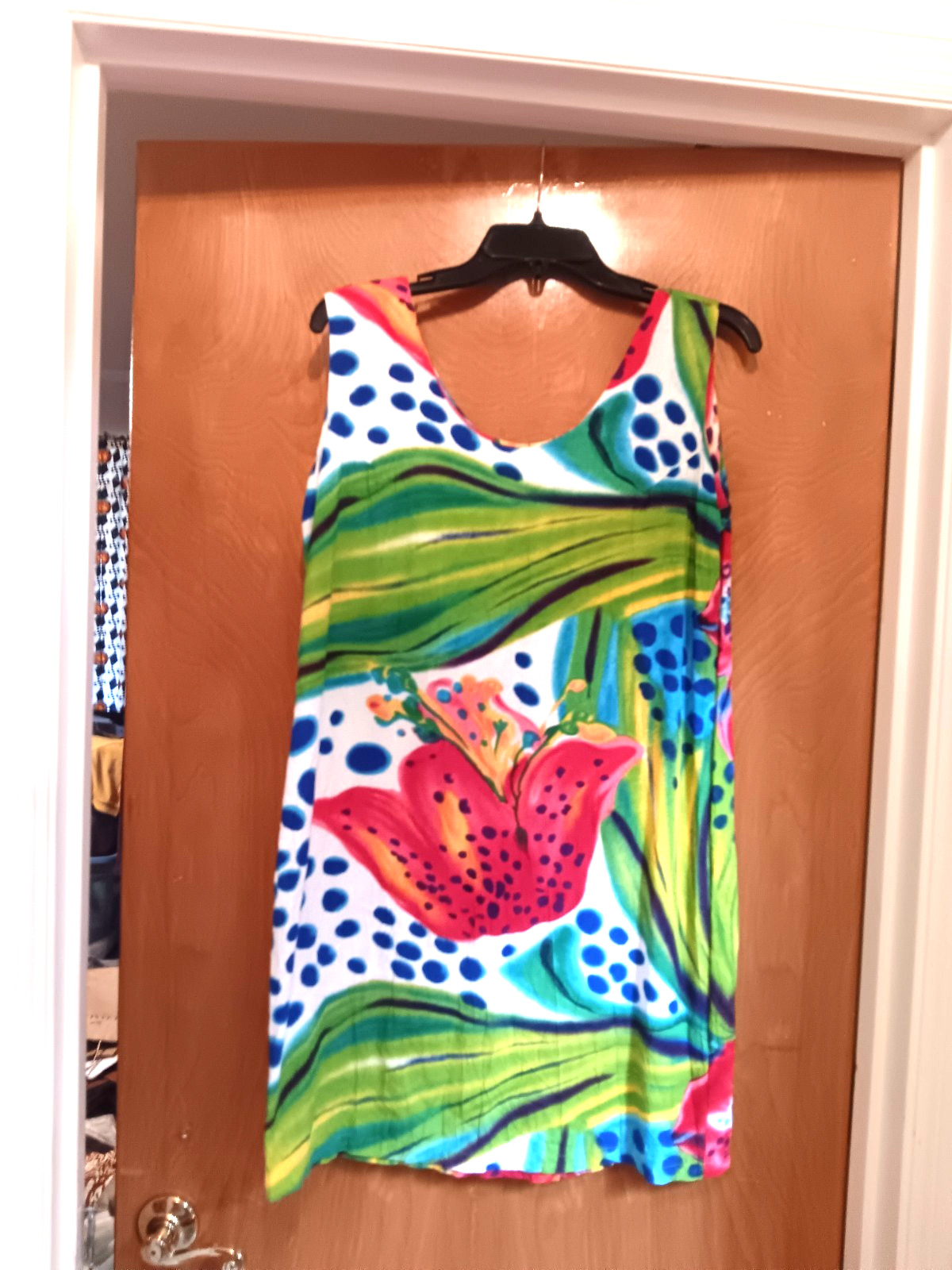 Jams World VTG Sleeveless Dress Glorioso Hawaiian Tropical Beach Cruise XL W304