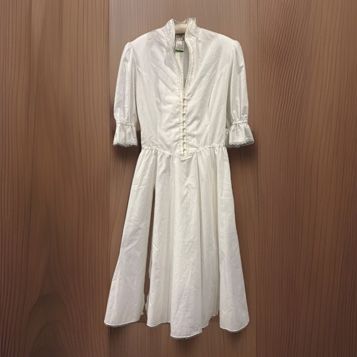 Gunne Sax Jessica McClintock VTG 70/80’s Fit & Flare White Prairie Dress Sz. 13
