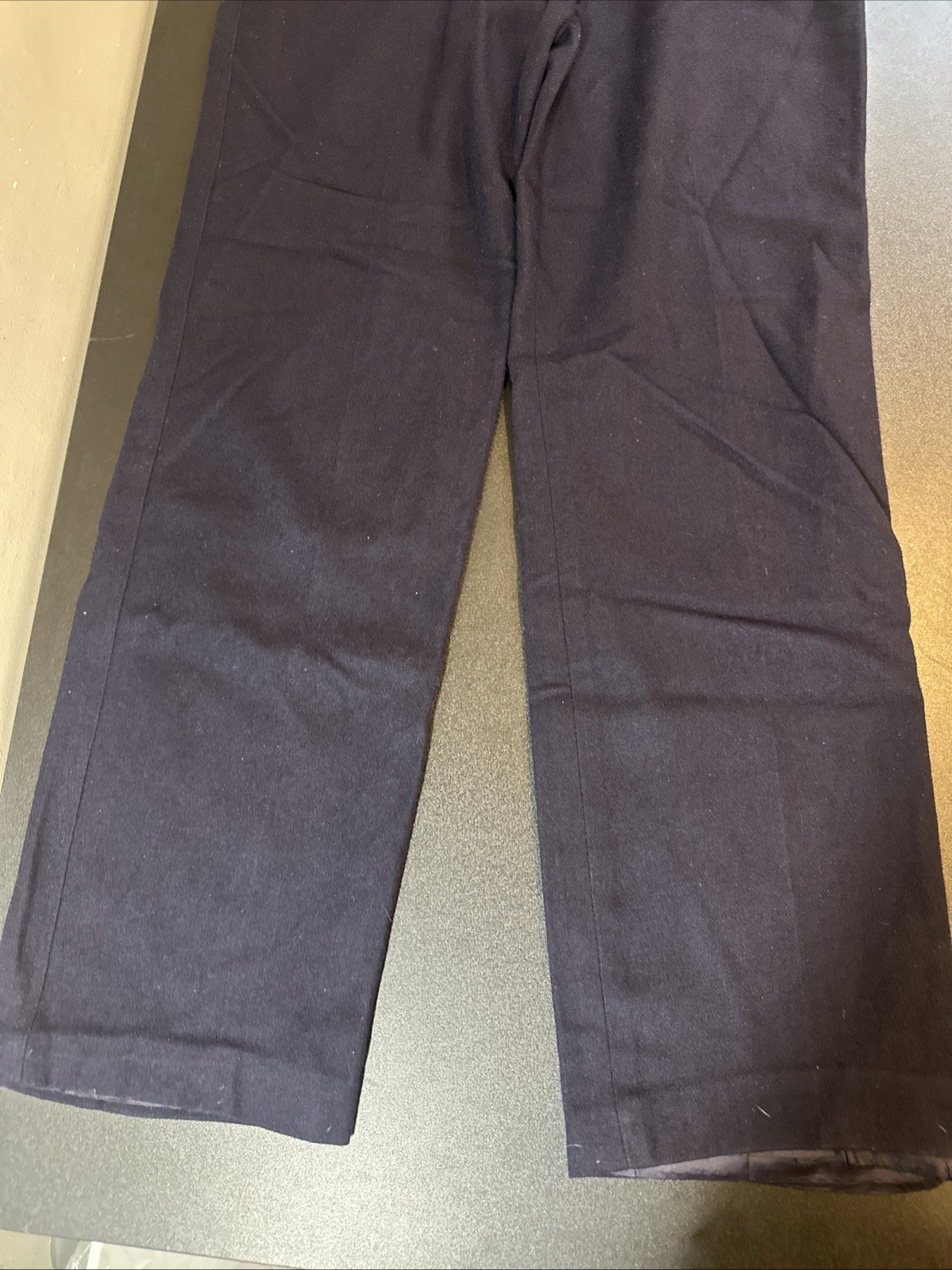 High waist Vintage The Villager Wool Sz 12 Navy blue 30” Inseam 26” Waist Small