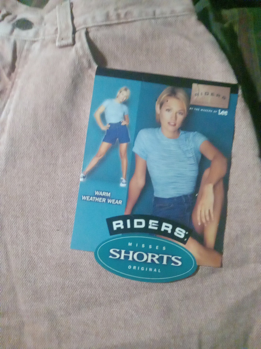 Med 14 Riders Denim Shorts Misses Original Lee Paprika Color (Pink) VTG Y2K New