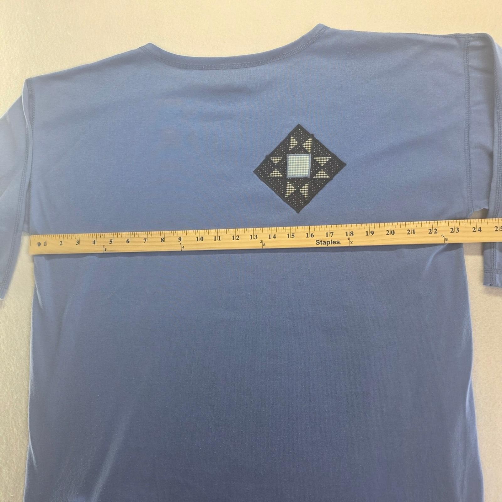 Sunbelt Sportswear Vintage 90s Blue Quilt Patch T-Shirt USA „XL” One Size