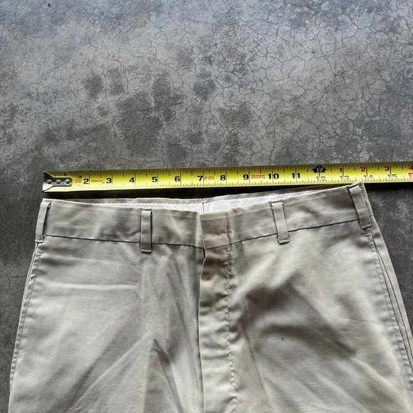 Vintage 70s/80s tan/cream farah trouser pants Talon zipper 27″ waist