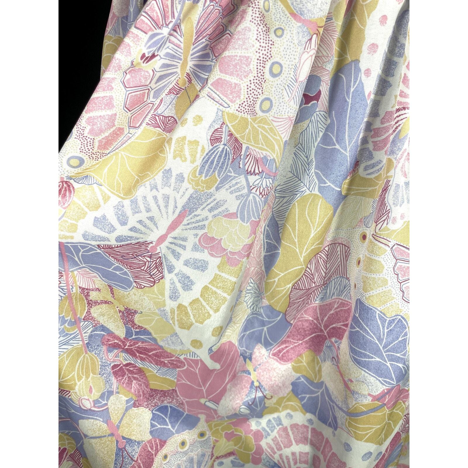 vintage mid century pastel floral and butterfly skirt Tailored by Handmacher,