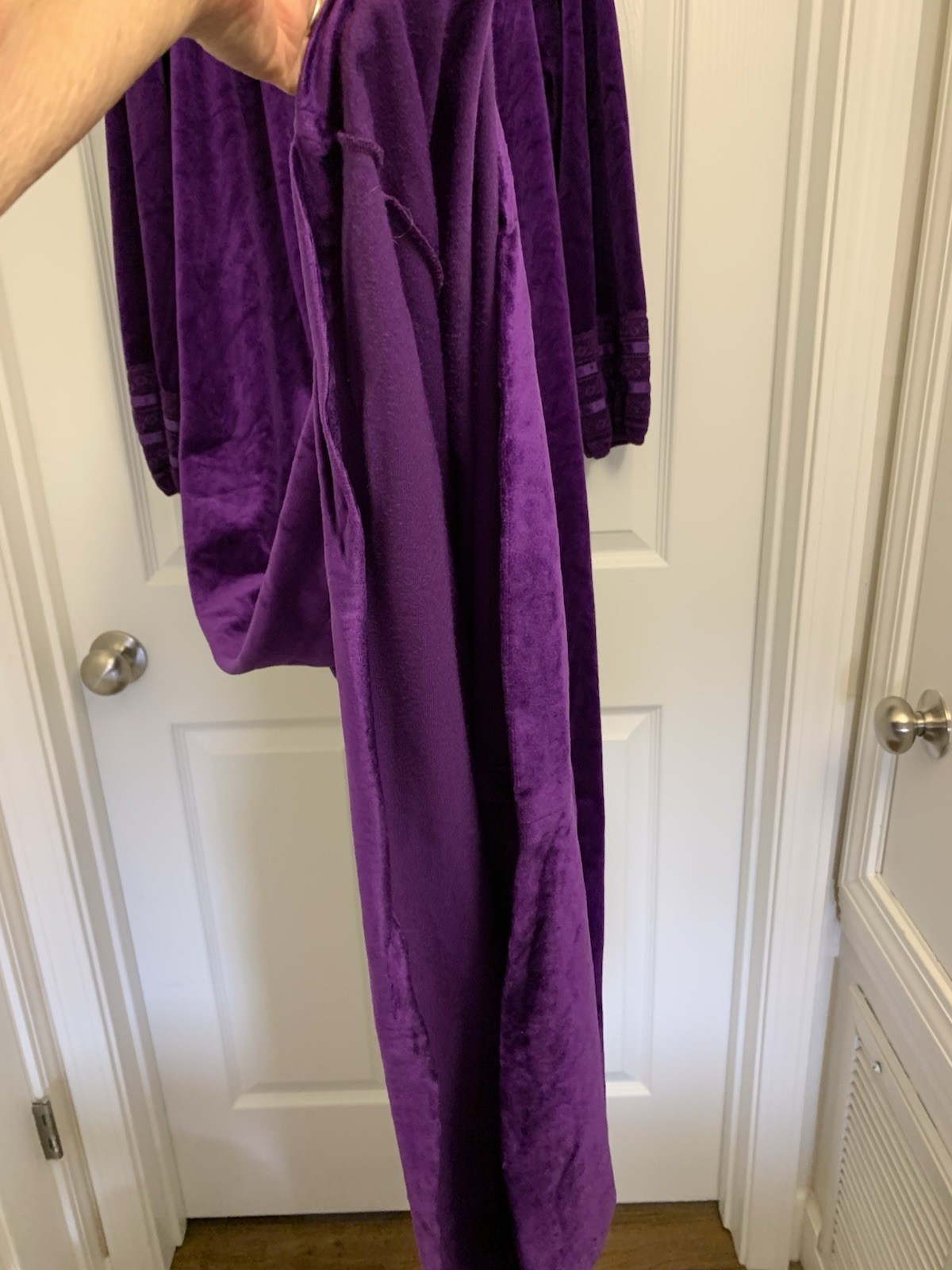 Vintage Reasa Martin USA Purple Crushed Velour Robe Please Read Description