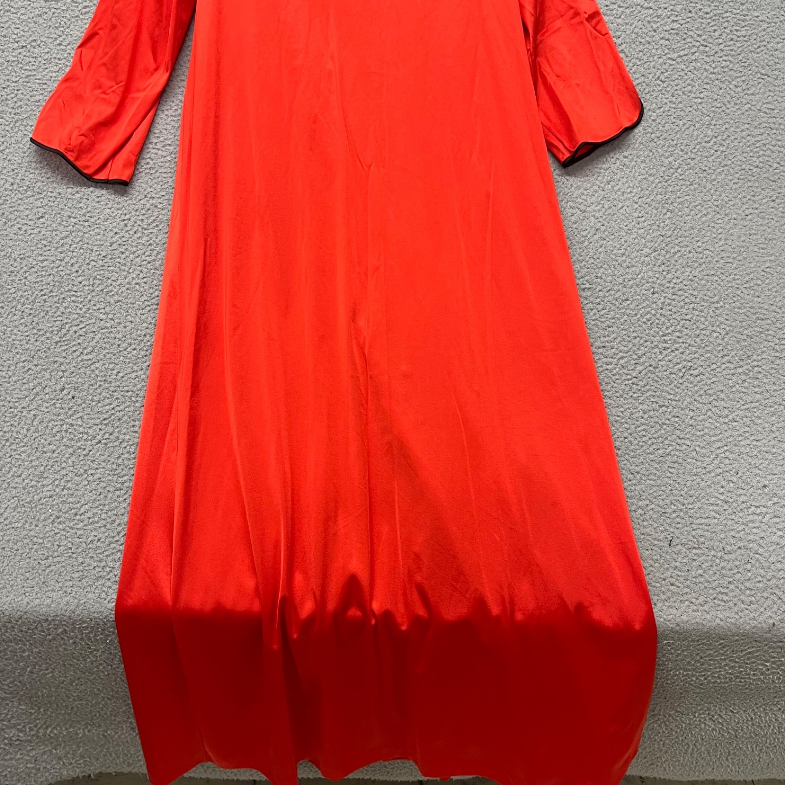 Vtg JCPenny Nightgown Robe Womens M Floral Oriental Satin House Coat Slip Dress