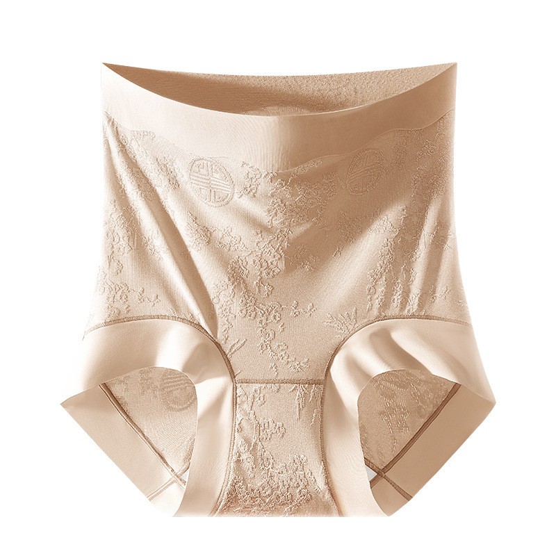 Women’s Antique Style High Waist Panties for Women Tummy Control Embroidery Soft