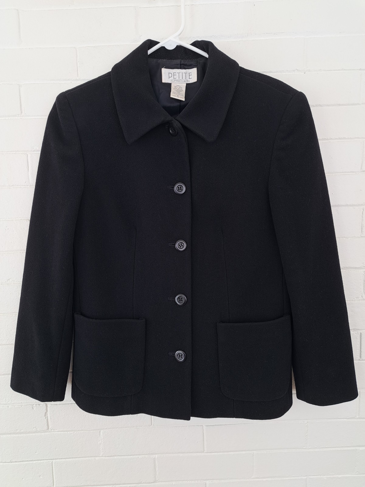 Petite Sophisticate Vintage Women’s Cashmere Wool Blend Jacket Blazer Size 8