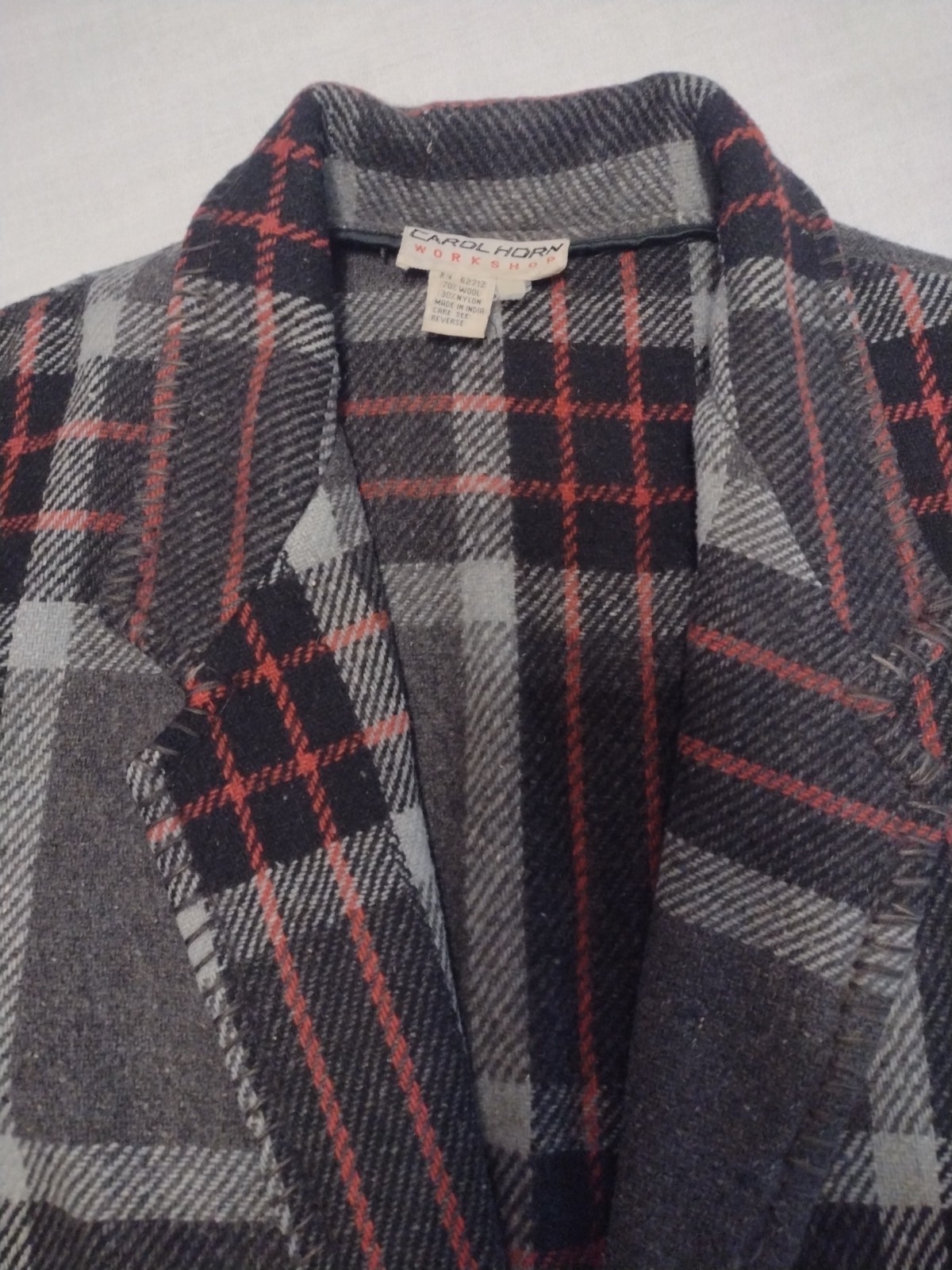 Vtg Carol Horn Workshop Knitted Wool Jacket Cardigan Multicolor India