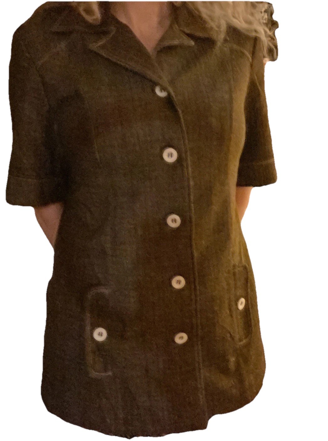 Vintage Women’s Center Stage 1970’s Collared Button Down Shirt Small