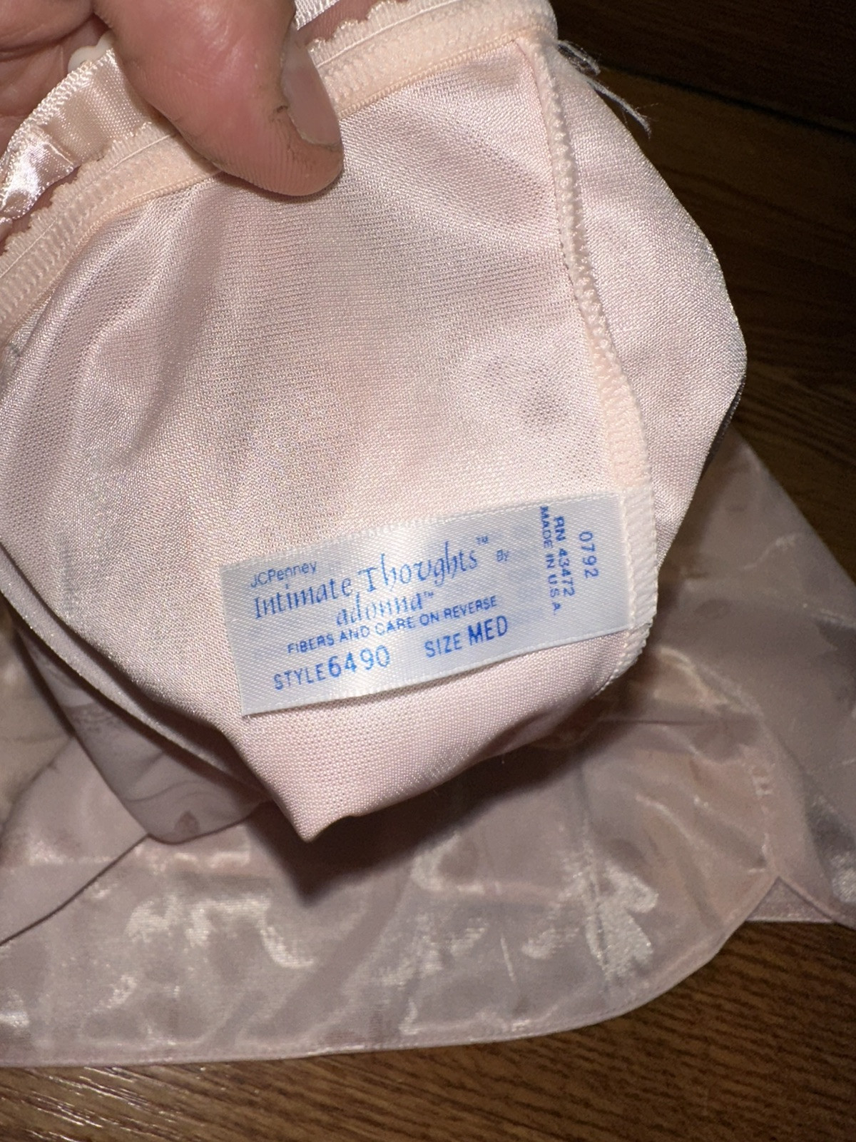 VTG JC Penny Intimate Thoughts Adonna Camisole USA Babydoll Pink Sz Med 6490 EUC