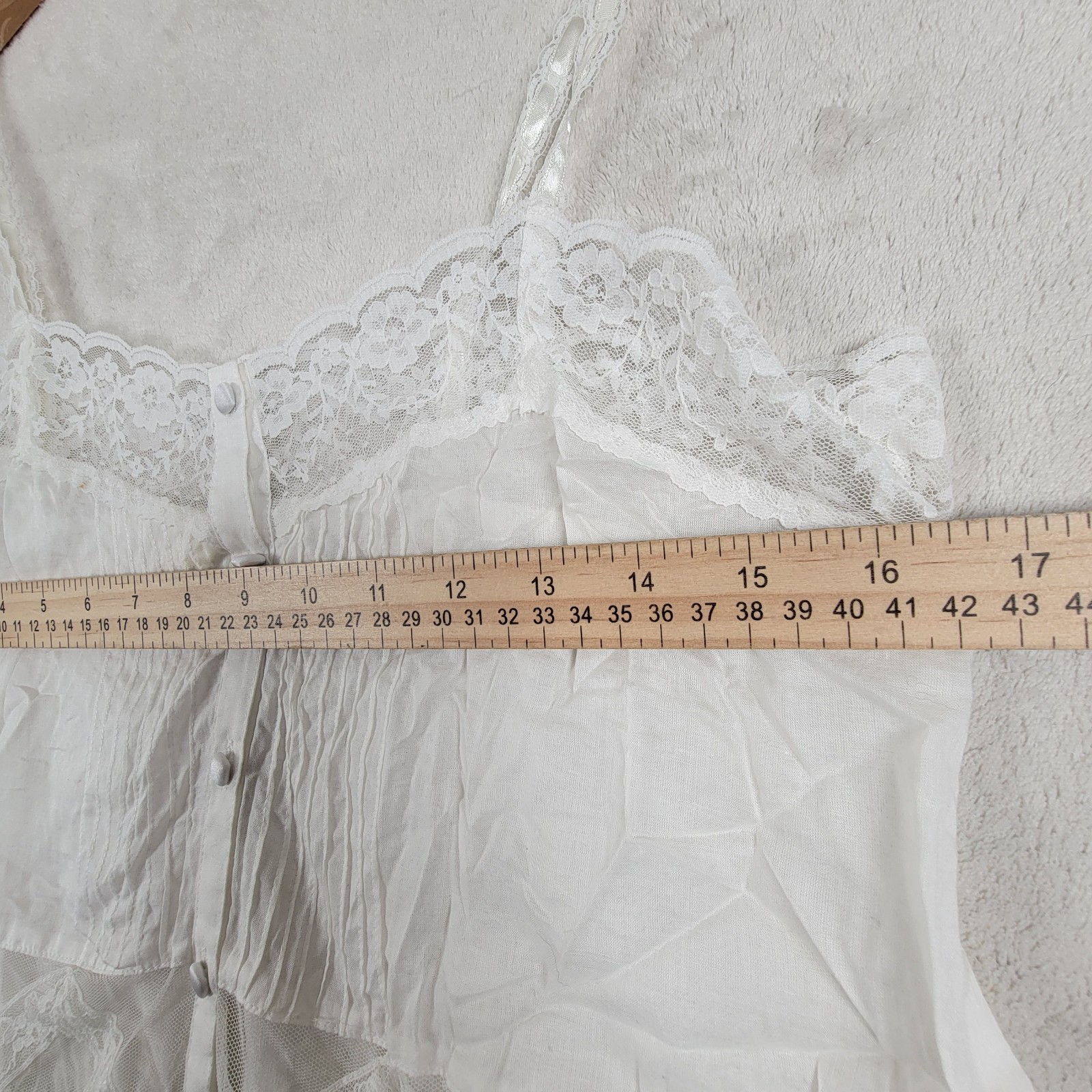 Women’s Vinta 90’s Victoria’s Secret Sz M Teddy Bodysuit Ivory Lace Satin Bridal