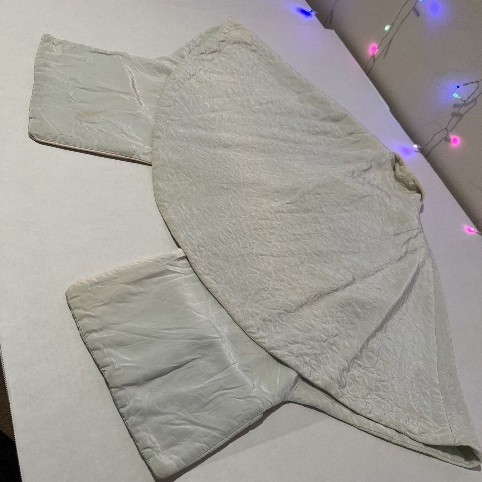 VTG Housecoat Cape Adele Lehrer Light Blue and Pink 60s 70s Lady of Leisure Vibe