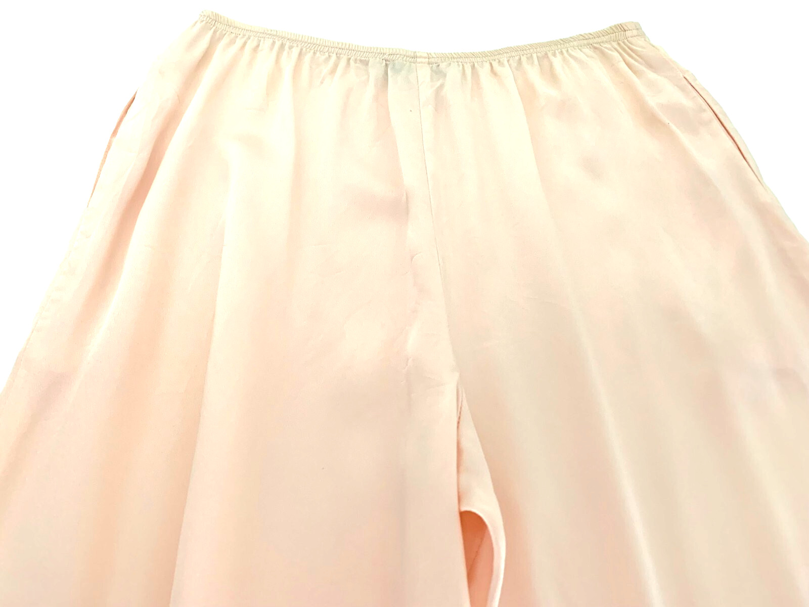 VTG DIANE VON FURSTENBERG Pink Satin Feel Long Sleeve Lingerie 2 Pc Pajamas Set