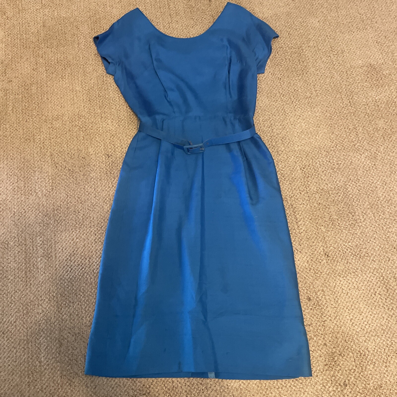 Vintage Alexander Lipton Dress Womens With Jacket Bright Blue