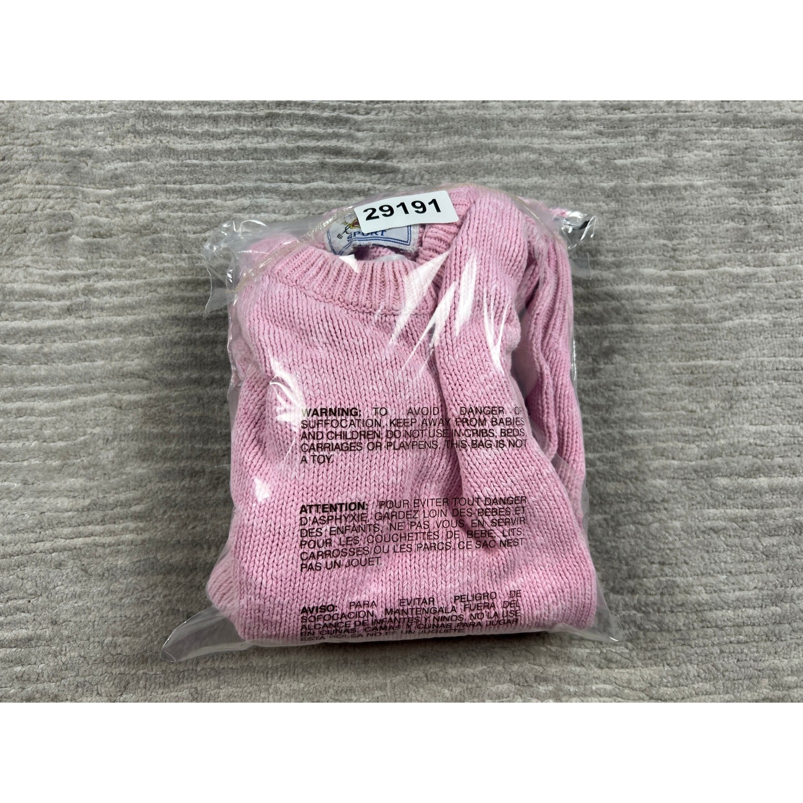 Club Run Sport Sweater Womens XL Pink Cotton Crewneck Marl Knit Vintage Slouchy