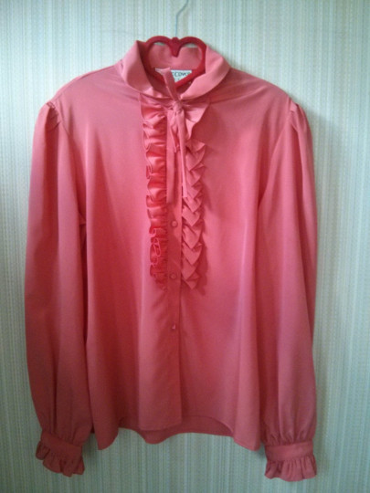 Vintage Peachy Silk 70’s Blouse