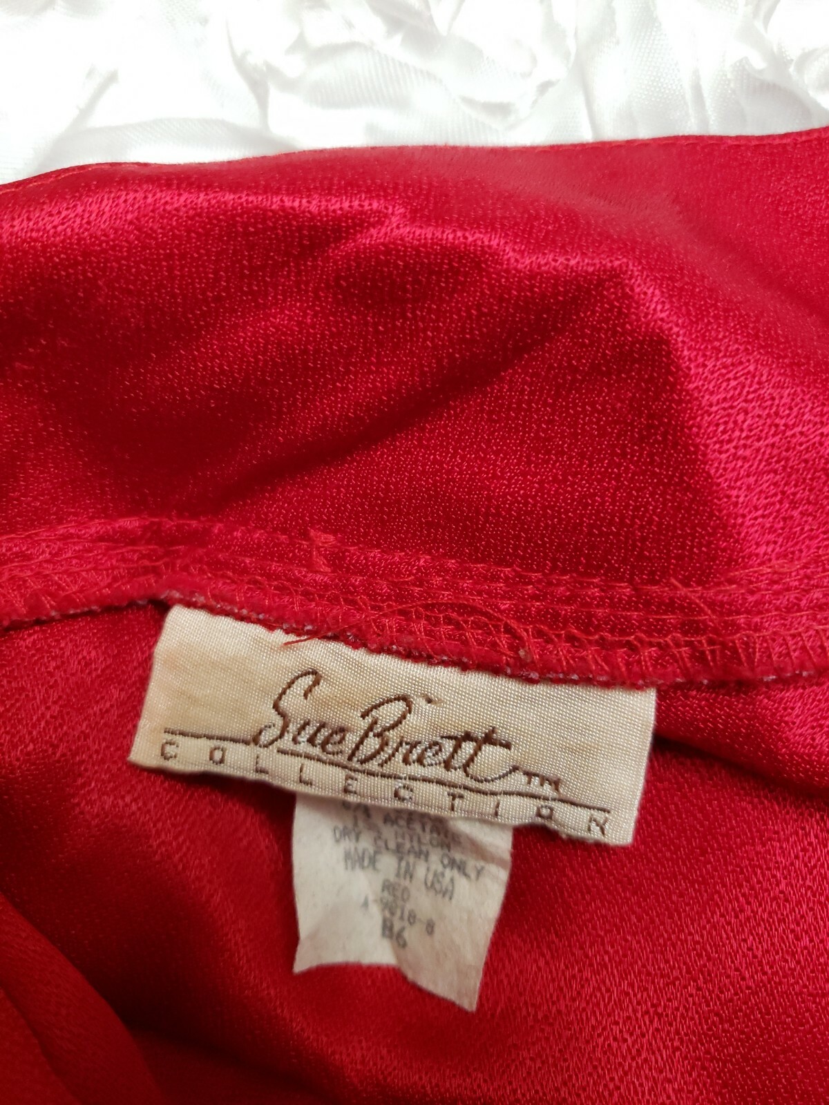 Sue Brett Collection Women’s Vintage 50’s Rare Dress SIZE 6 Red Short Slv #C6