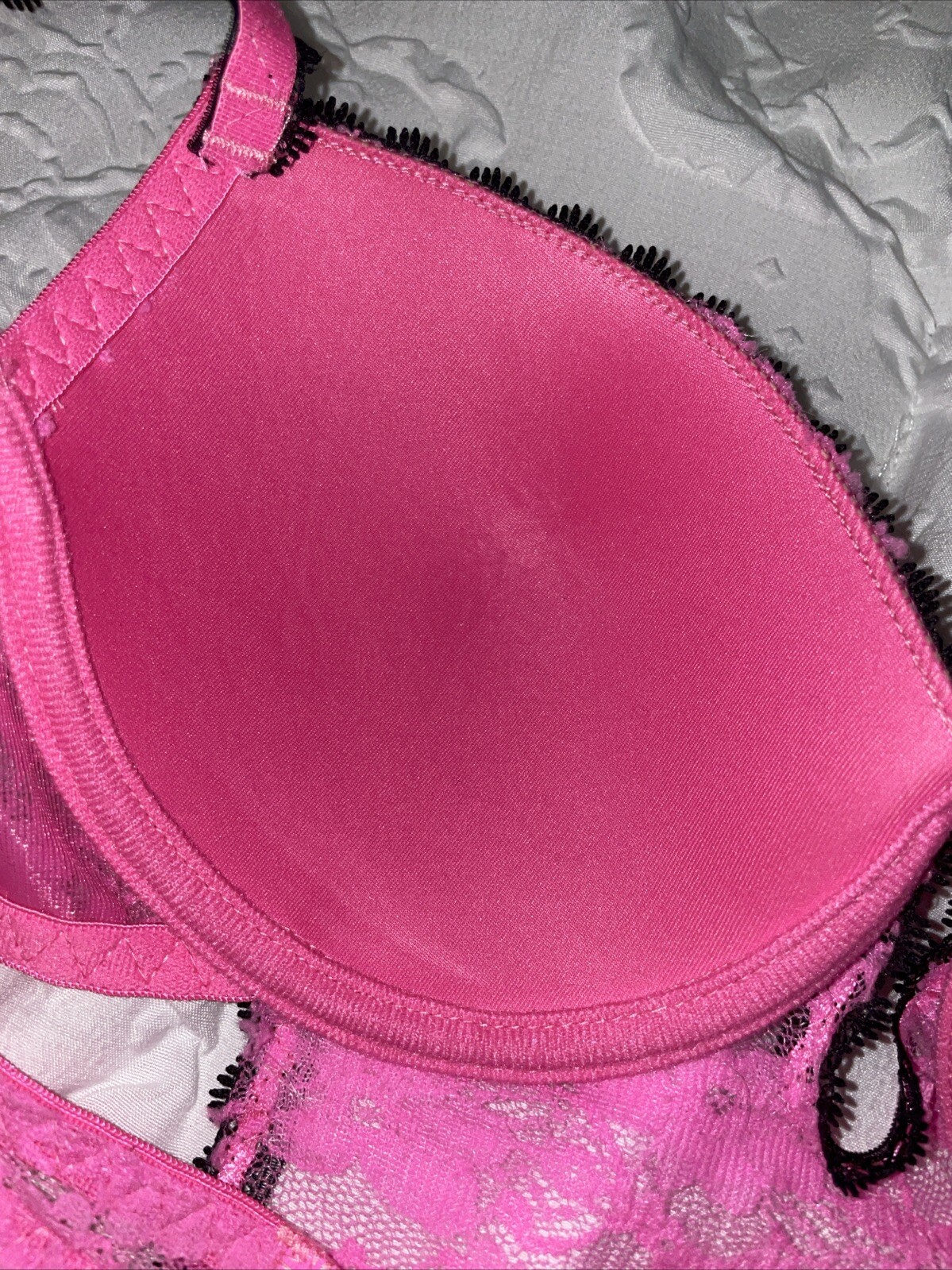 Pink Maid Womans L NIGHTIE LINGERIE Push Up Bra Open Sides Skirted Lace Cosplay