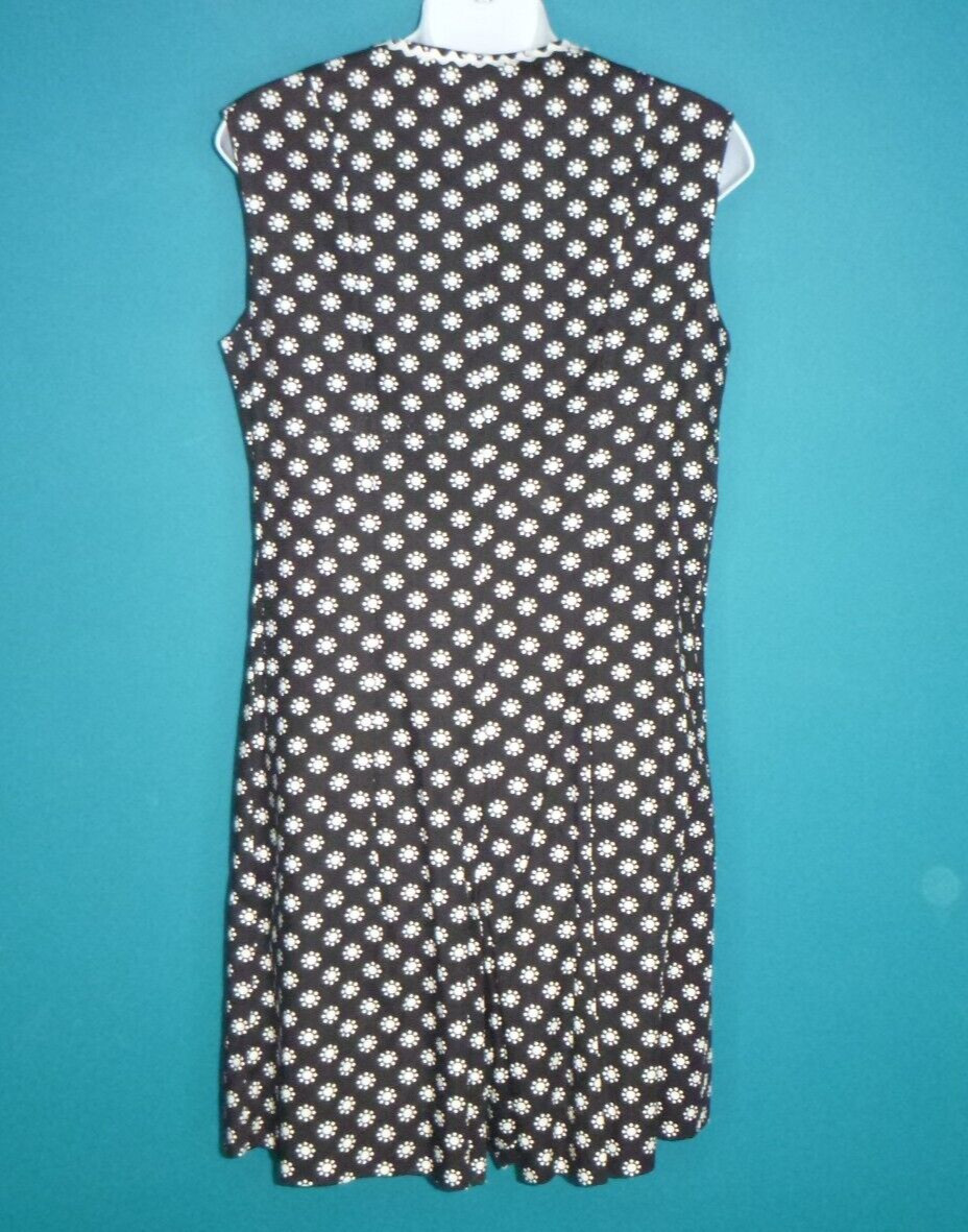 Vtg 70s Liberty Circle Zip Front Romper W/ Matching Button Front Skirt Sz L