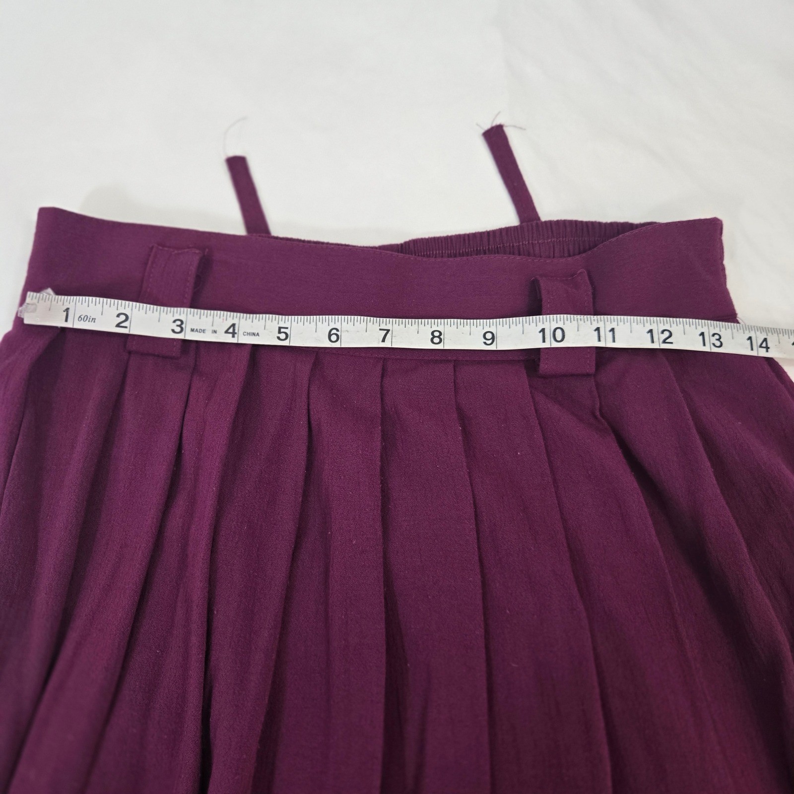 Vintage 80s Briggs New York Culottes Pants Skirt Womens 4 Purple Split Pleated