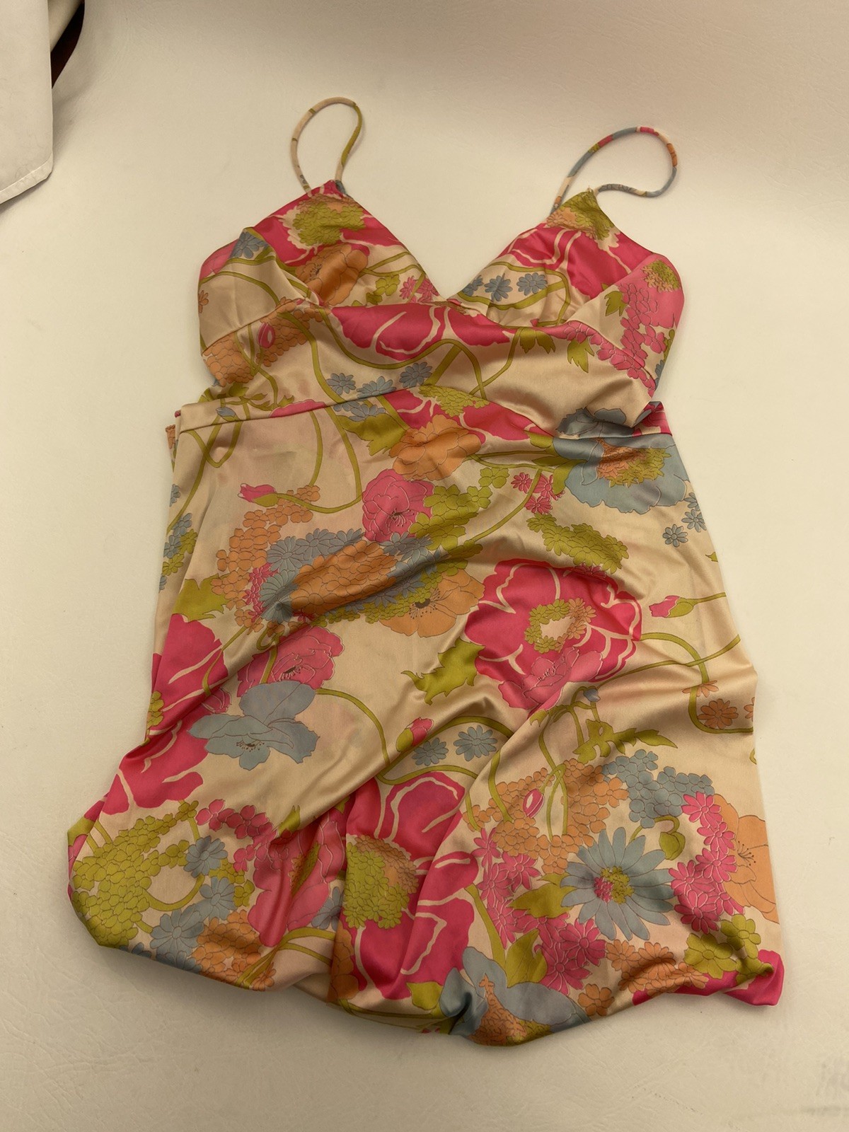 Vtg Vanity Fair sweet sexy nightgown negligée floral print empire waist sz 34