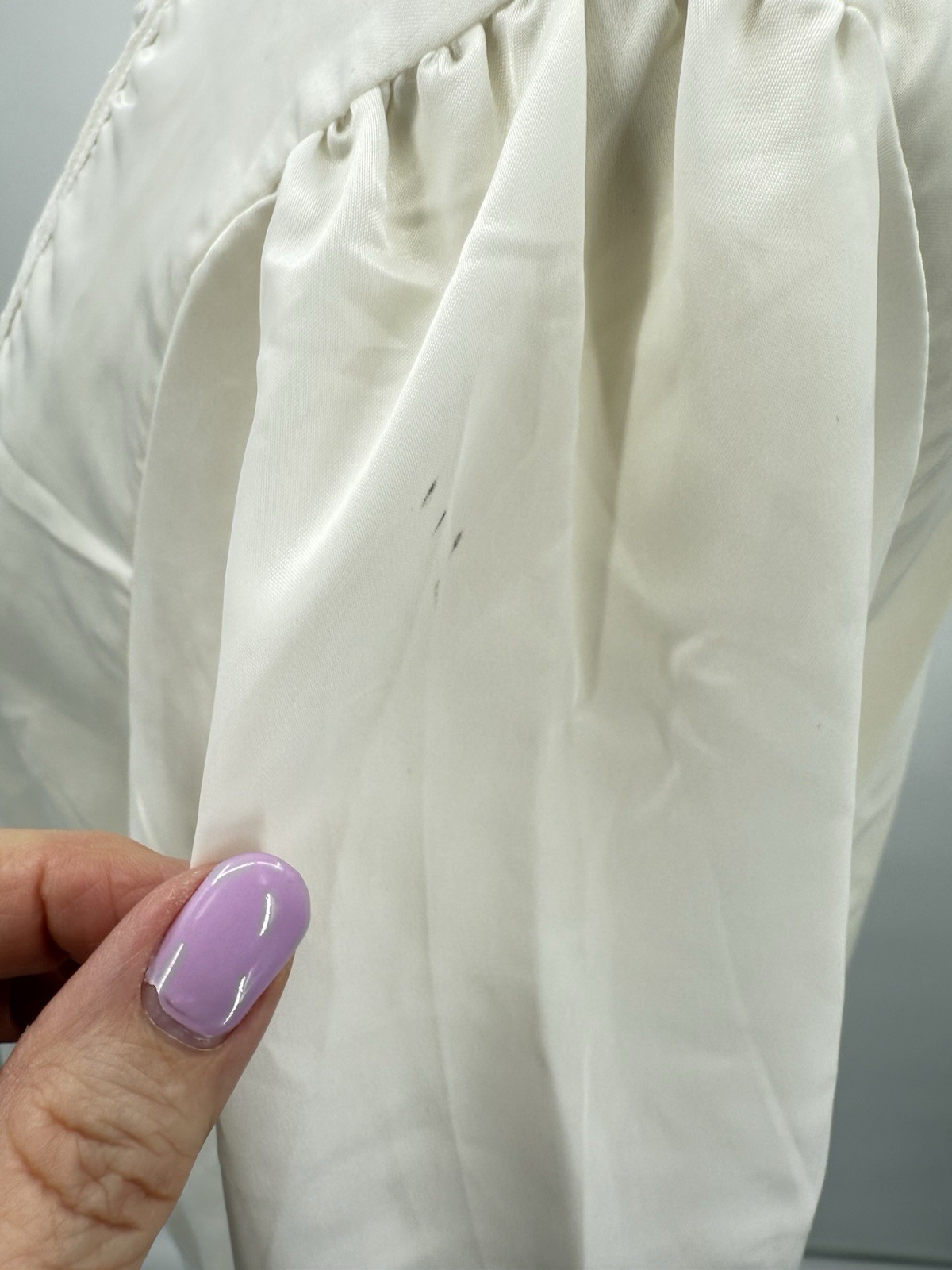 Vintage Barbizon Lounge Wear White Bed Jacket Medium Satin Floral Embroidered