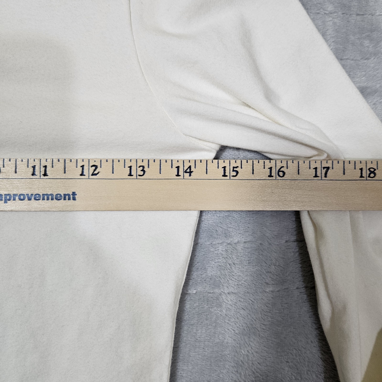 Skims Cotton Jersey Long Sleeve T-Shirt | Size S Small | Marble White |