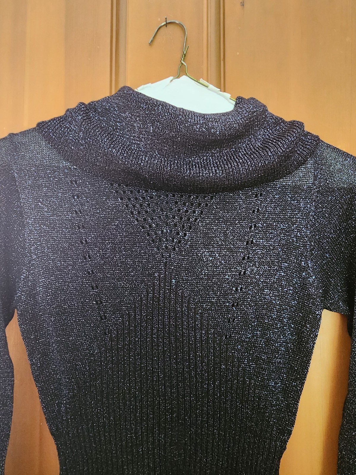 Vintage 1970’s Wenjilli Metallic Black Sparkly Maxi Dress