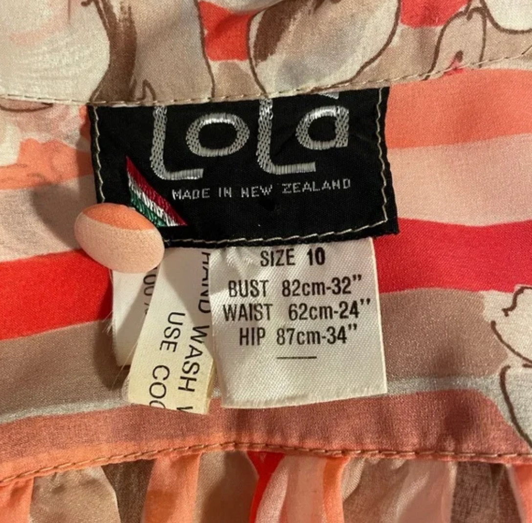 Lola New Zealand Vintage Sheer Shirt Dress
