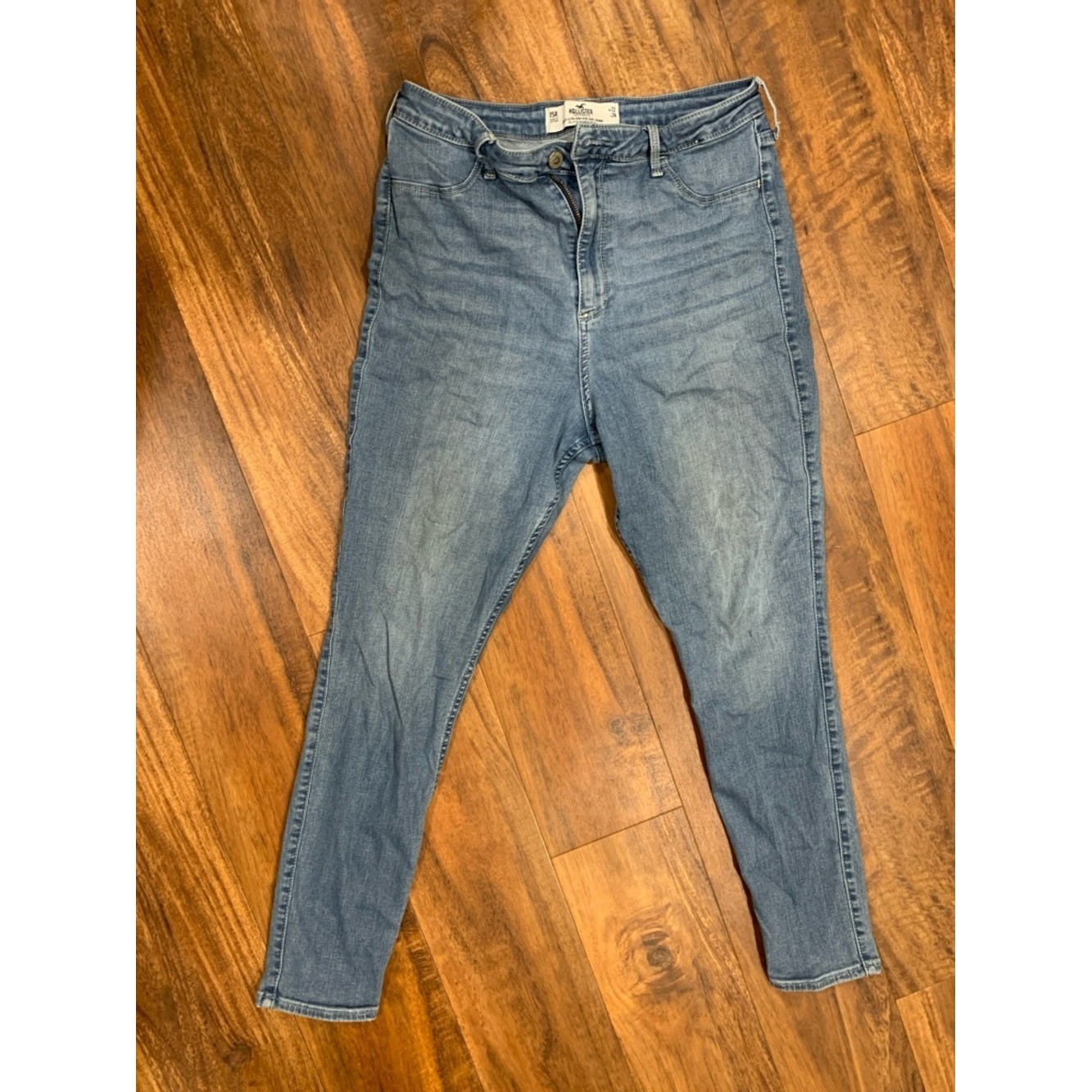 Vintage High-Rise Hollister Blue Women’s Jeans 15R W32 L28 Stretchy Trendy Denim