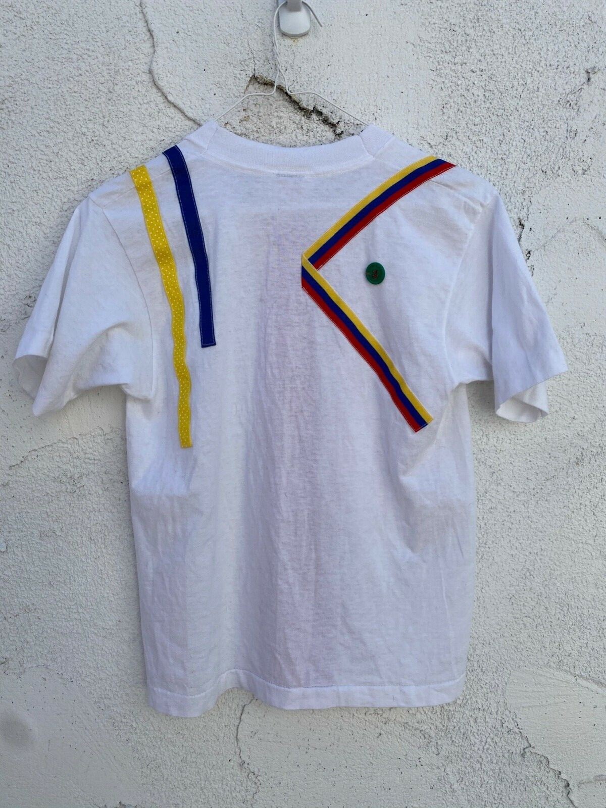 Vintage 80’s Homemade Clown T shirt Youth L or Women XS/S Very weird Ribbon OOAK