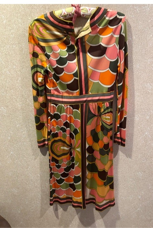 Vintage Emilio Pucci 10 4 Jersey Silk Dress