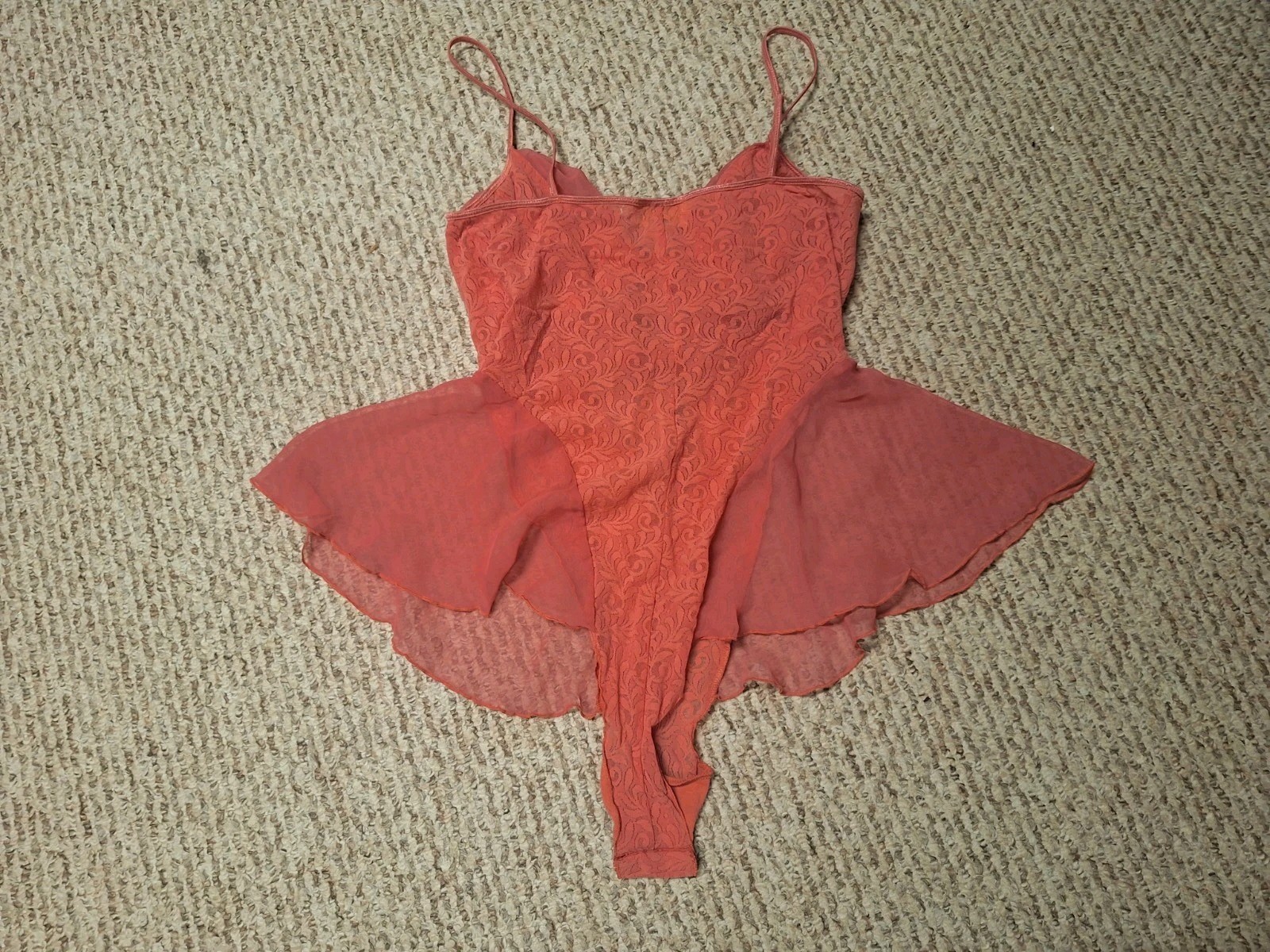 Vintage 90s VICTORIA’S SECRET Gold Label Bodysuit Womens Sheer Ruffled