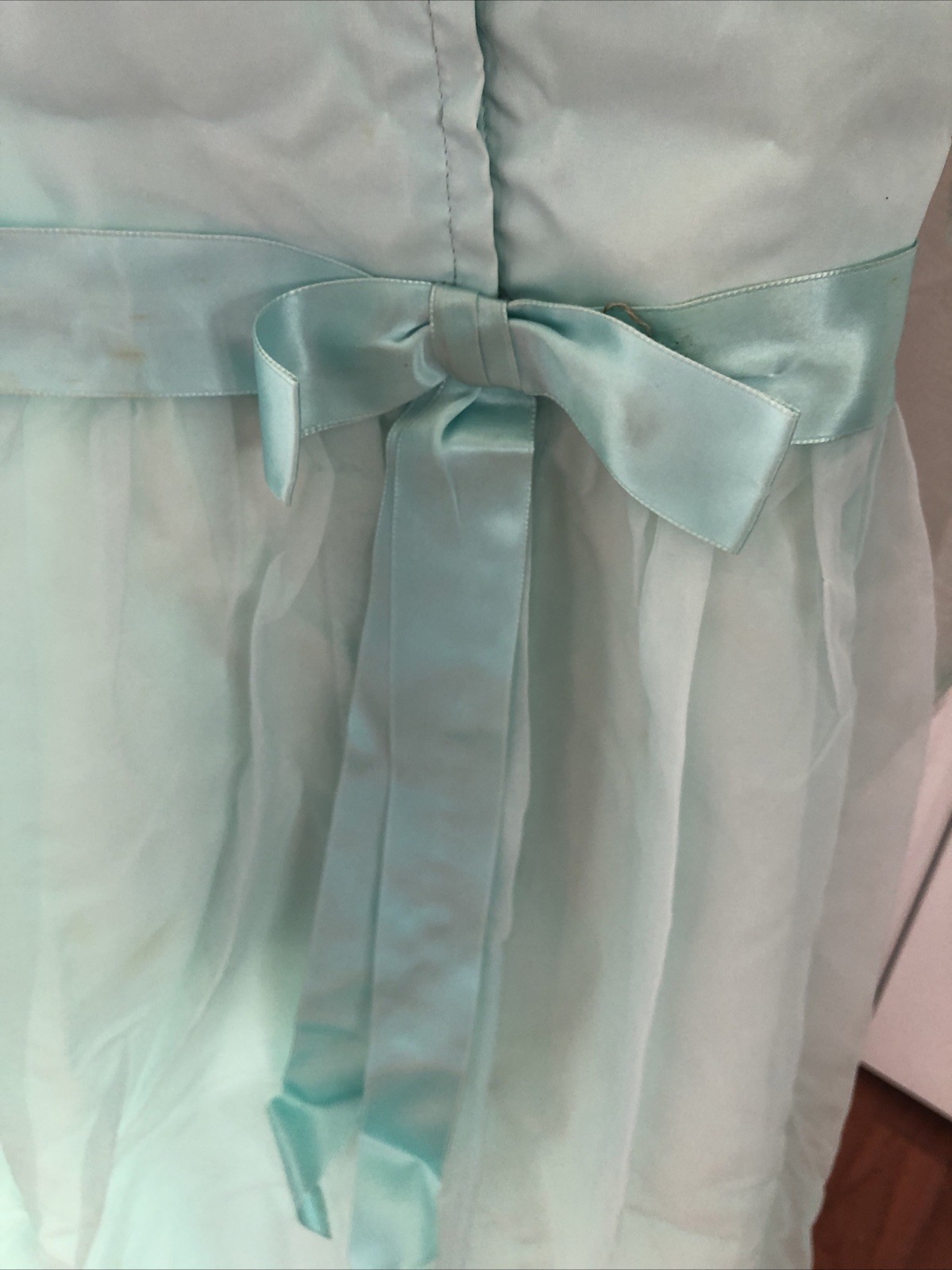 Vintage Dress 60’s Long Formal Wear Theatre Costume Mint Green Size Small 🇺🇸