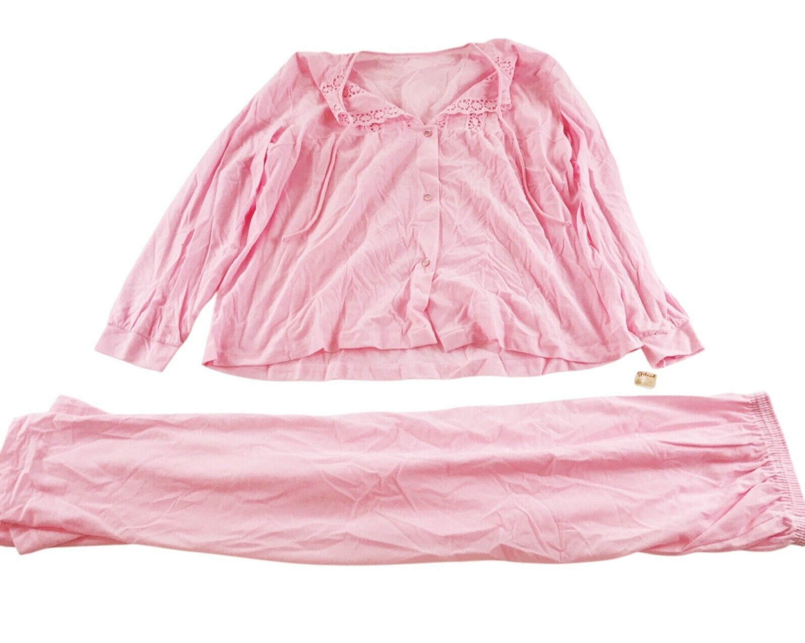 Vintage Gilead Pajamas Womens 40 1960’s Pink Set Top Bottoms Pants Sleep Clothes