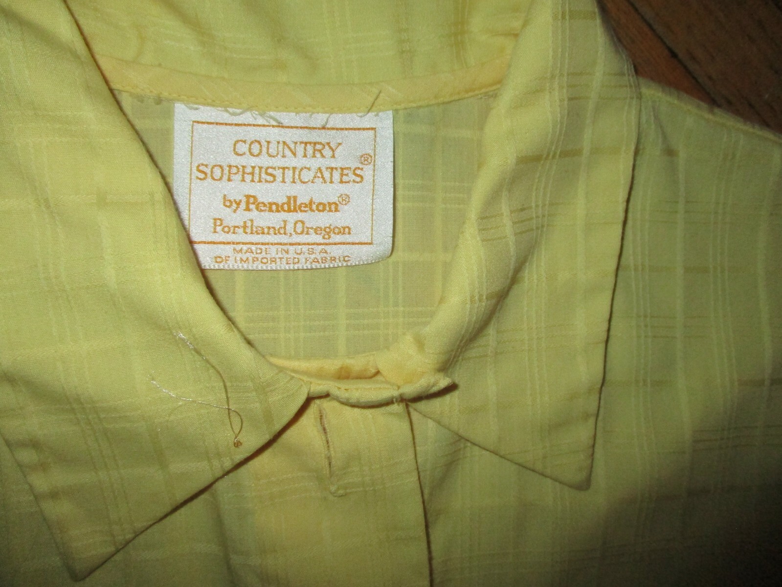 vtg PENDLETON COUNTRY SOPHISTICATES BLOUSE Shirt Top Loop Collar Button Women 16