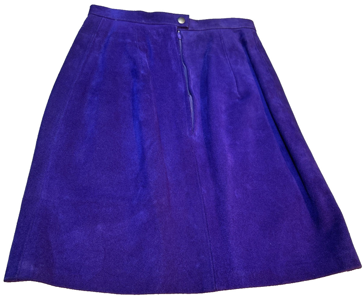 Suede Skirt Split Cowhide Outerwear By Phoenix 3/4 23×18 Purple USA Vintage